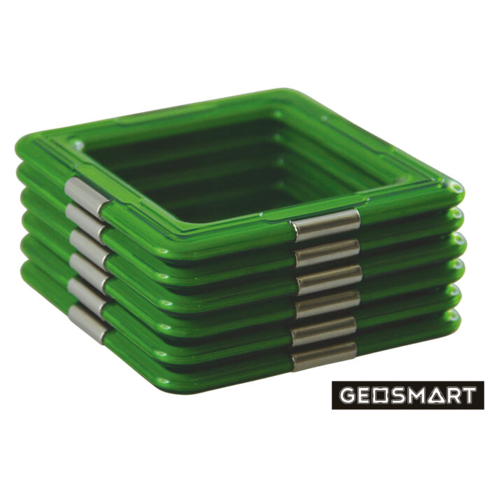 Geosmart Quadrate Set: magnetisches Konstruktionsspiel kompatibel mit Magformers