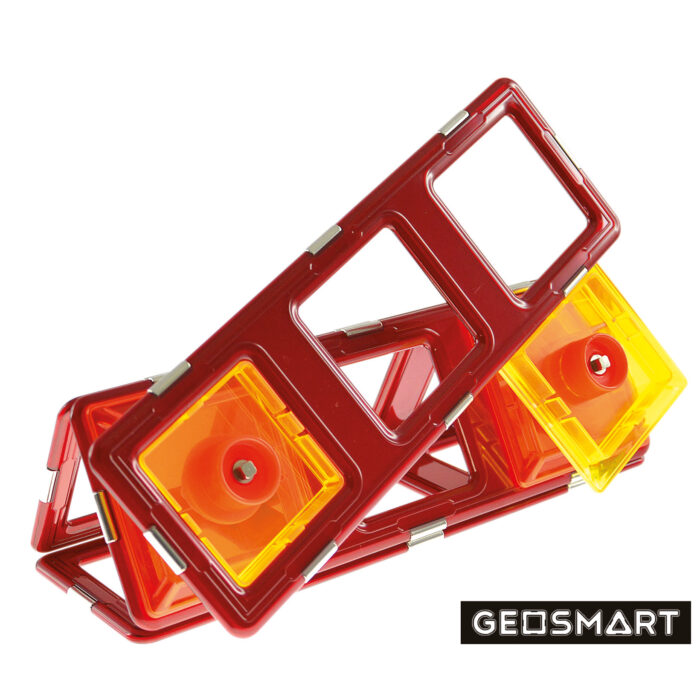 Geosmart Baubeispiel mit Spinner: magnetisches Konstruktionsspiel kompatibel mit Magformers