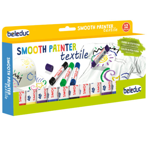 Packung mit 12 Stück Smooth Painter textil mit herausdrehbarer Mine