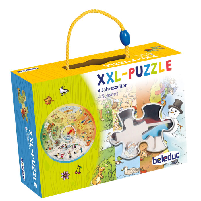 Verpackung des XXL Lernpuzzles 4 Jahreszeiten für Kindergartenkinder von beleduc