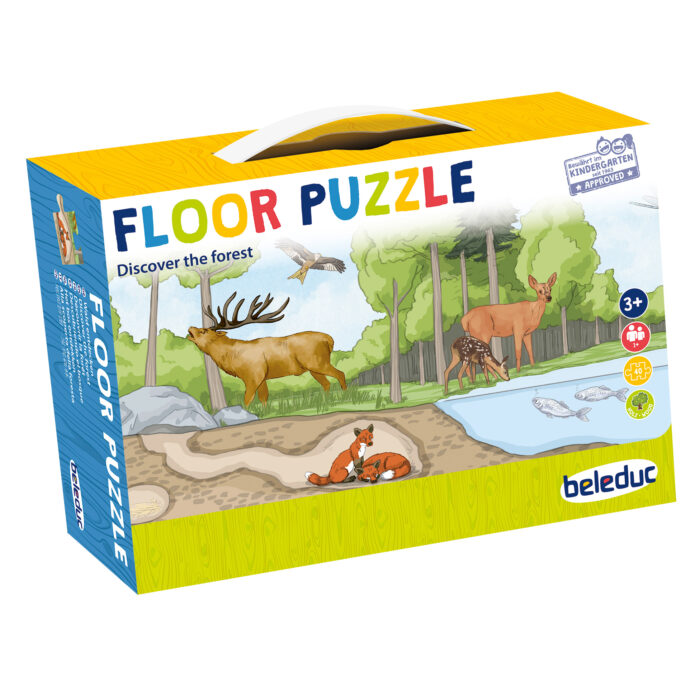 Verpackung des Bodenpuzzles Entdecke den Wald von beleduc