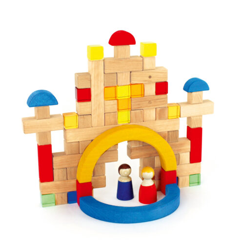 Pluskonstruktion im Holzkasten von Bauspiel