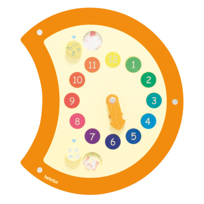 Wandelement Raupe Uhr für Kinder in Krippe und Kindergarten