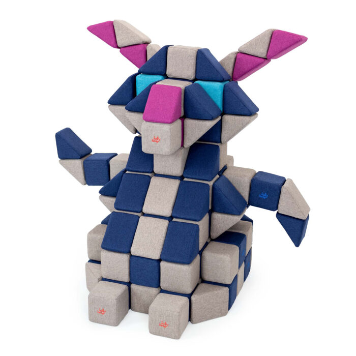 Hase aus Jolly Heap Magnetbausteinen