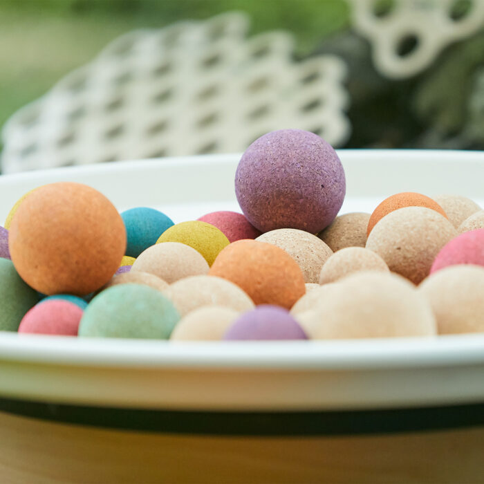 Korkkugeln Set bunt