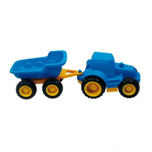 Foto: Traktor mit Anhänger für Sandkiste, Schnee und Kinderzimmer