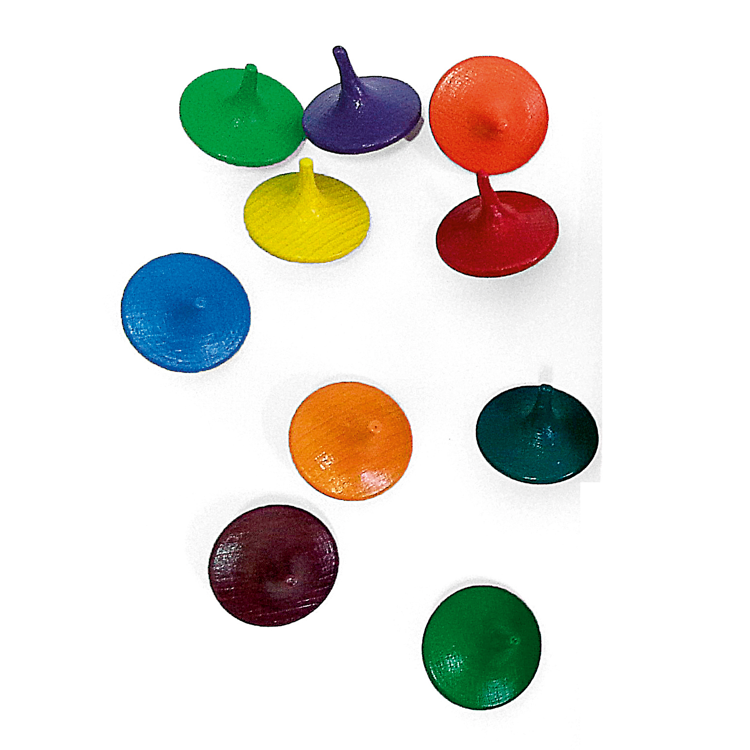Spiel Spaß & Lernen 1Set Kreisel aus Holz 20 Stück mit farbenfroher Bemalung 