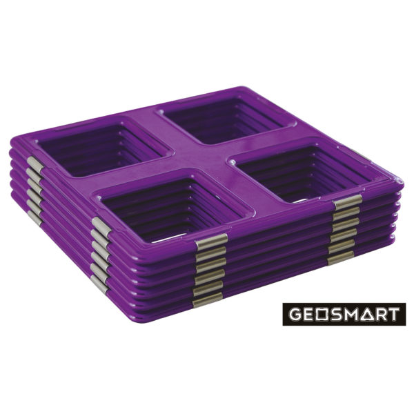 Geosmart Mega-Quadrat Set: magnetisches Konstruktionsspiel kompatibel mit Magformers