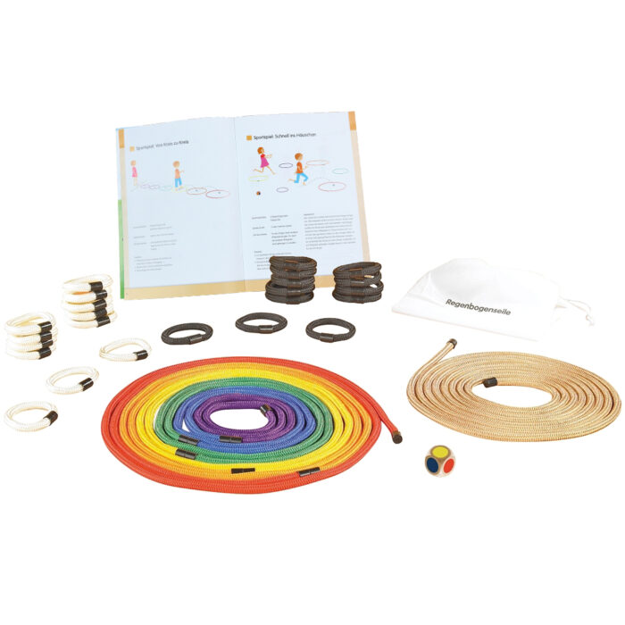 olifu Regenbogenseile: Seile mit magnetischen Enden für Bewegungsspiele in Kindergarten und Schule