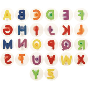 26-teiliges Stempelset mit allen Buchstaben des Alphabets für Kinder ab dem Kindergartenalter