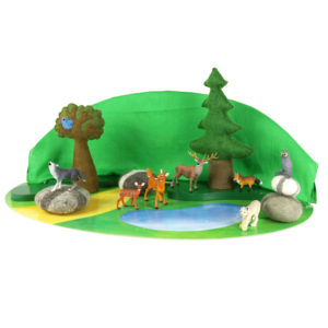 Tierfiguren-Set "Waldtiere" bestehend aus 7 unterschiedlichen Tieren - vom Fuchs bis zur Eule