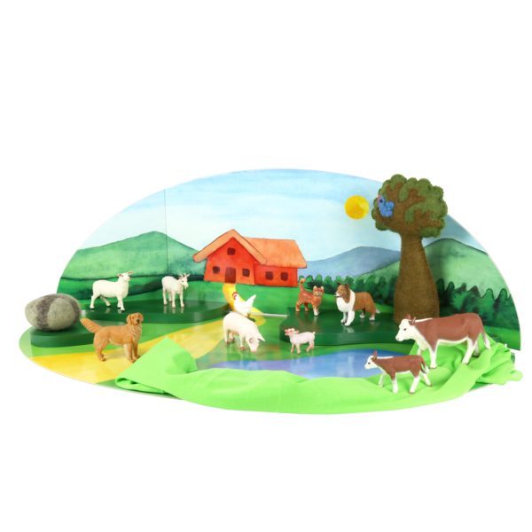 Tierfiguren-Set "Bauernhof" bestehend aus 10 unterschiedlichen Tieren - vom Schaf bis zur Kuh