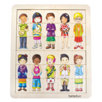 Puzzle aus Holz für Kinder in Kindergarten- und Schulalter