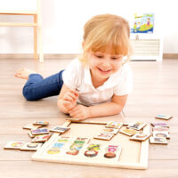 Puzzle aus Holz für Kinder in Kindergarten- und Schulalter