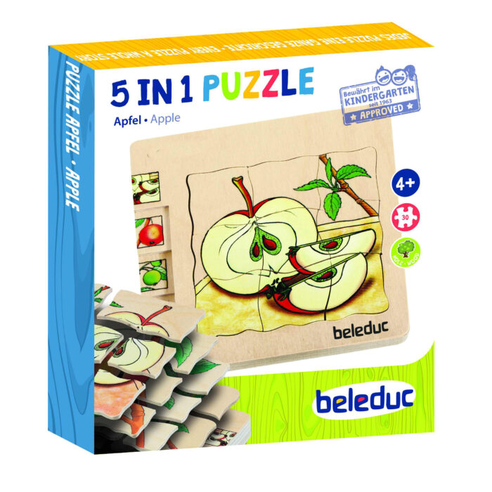 Lagenpuzzle APFEL Holzpuzzle für Kinder