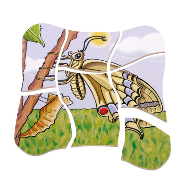 Lagenpuzzle Schmetterling Holzpuzzle für Kinder