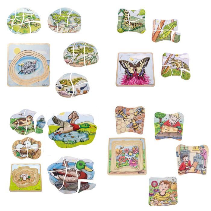 Lagenpuzzle 4er Set TIERE