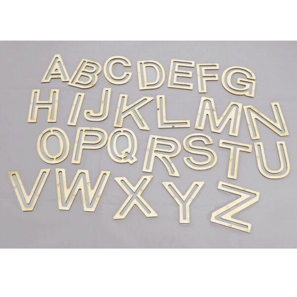 Holz- Buchstaben für das Lichttablet