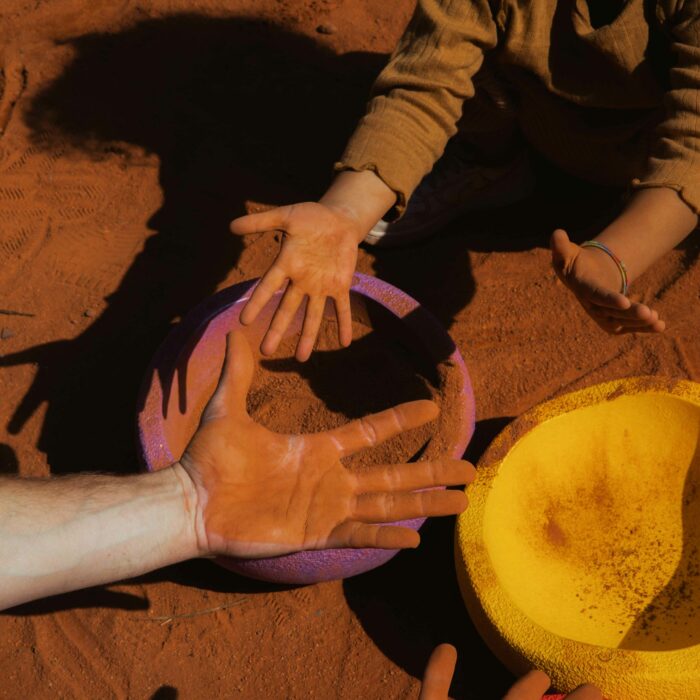 Stapelsteine mit Sand