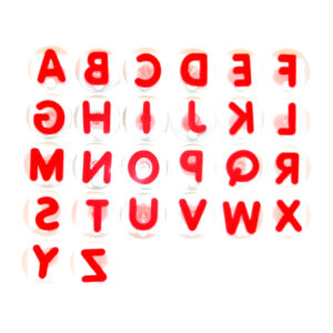 Buchstaben Stempel einfärbig