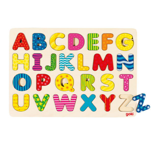 Alphabetpuzzle Holzpuzzle mit Buchstaben