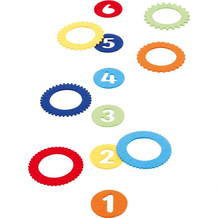 Ringwurfspiel mit 6 Filzringen